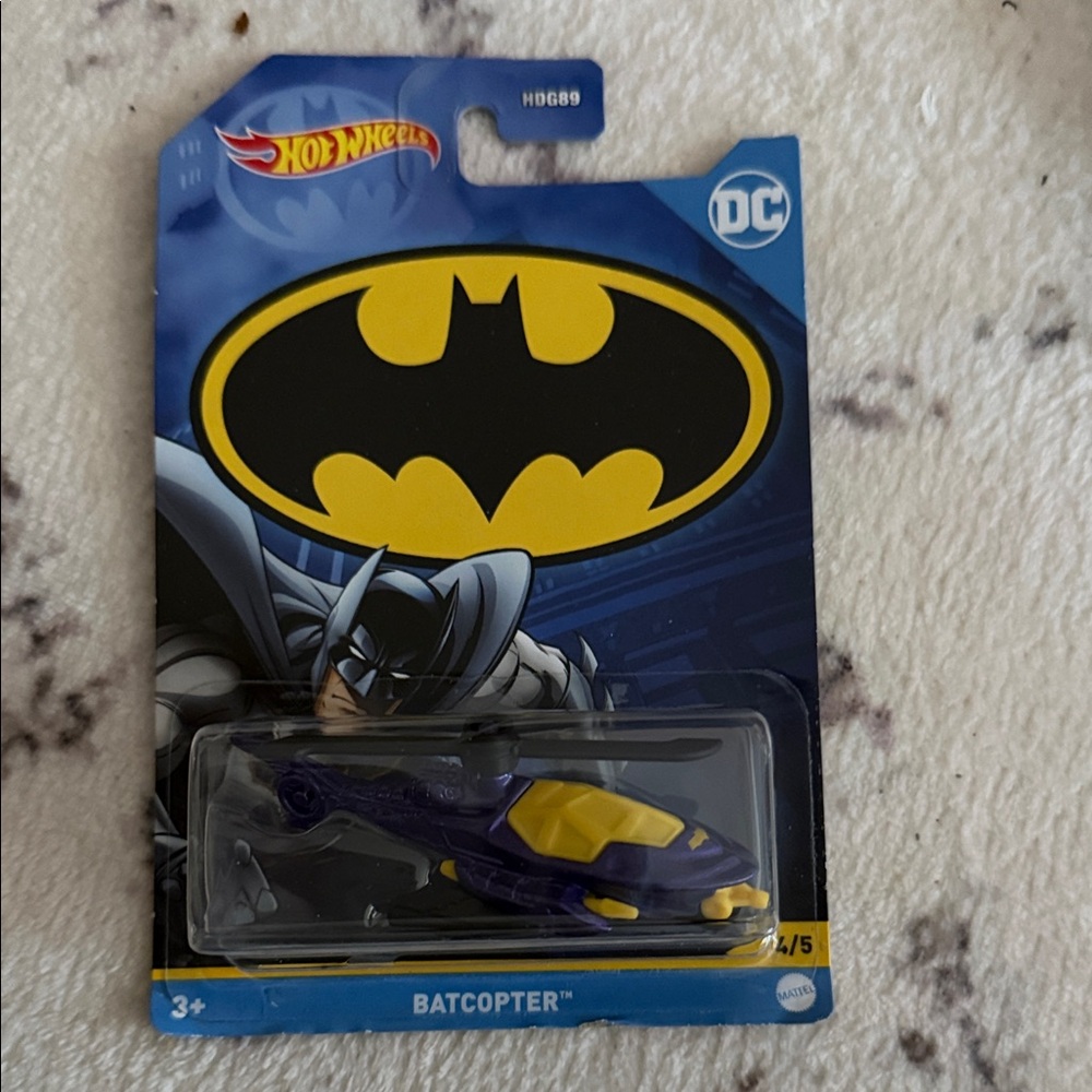 Mattel Hot Wheels Batcopter - Purple and Yellow